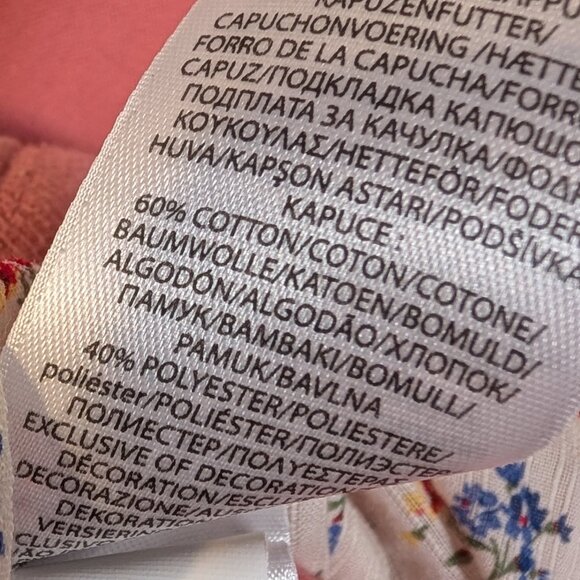 Polo Ralph Lauren Girls Size Large Hoodie Sweatshirt Dress Pink Floral Skirted - Picture 8 of 9